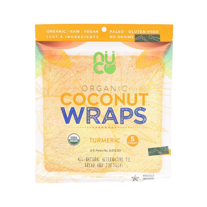 NUCO Organic Coconut Wraps - Turmeric  (70g)