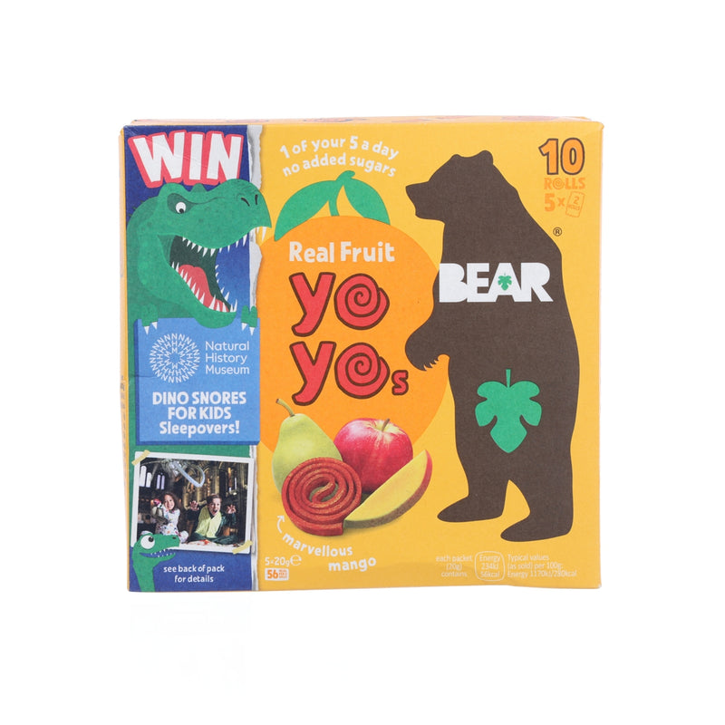 BEAR Pure Fruit Yoyo Rolls - Mango  (5 x 20g)