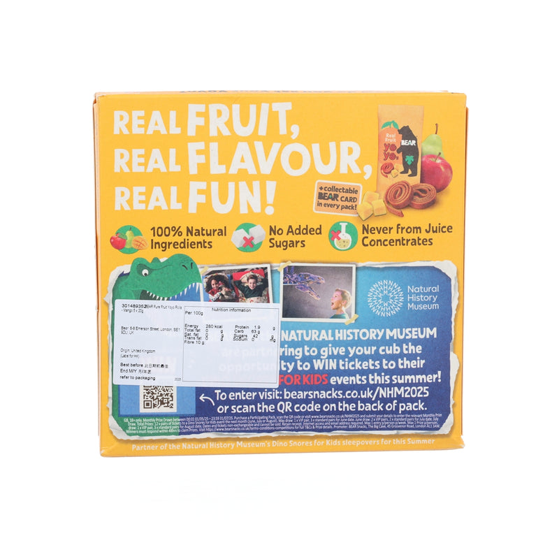 BEAR Pure Fruit Yoyo Rolls - Mango  (5 x 20g)