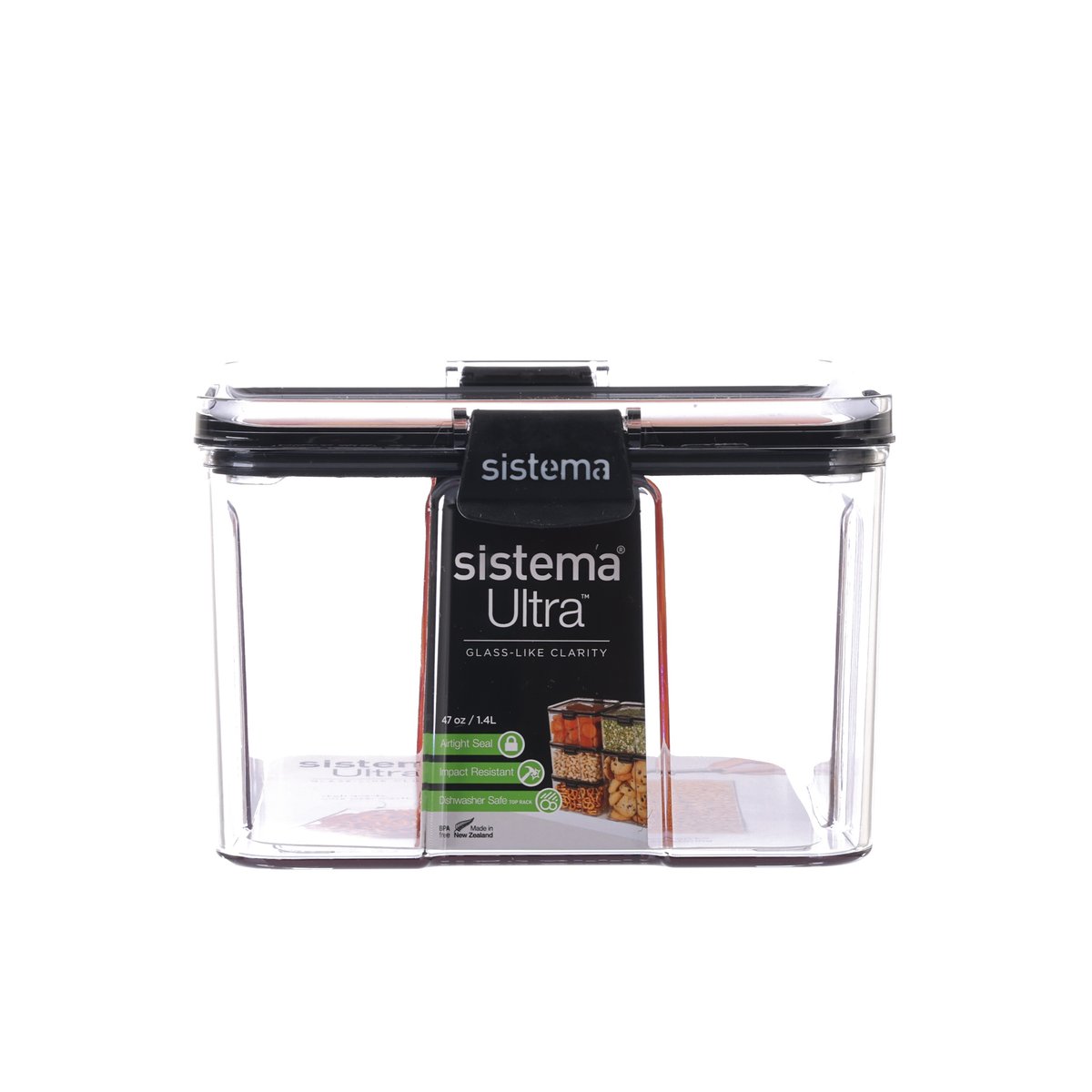 SISTEMA Tritan Ultra Square Large Container 1.4L