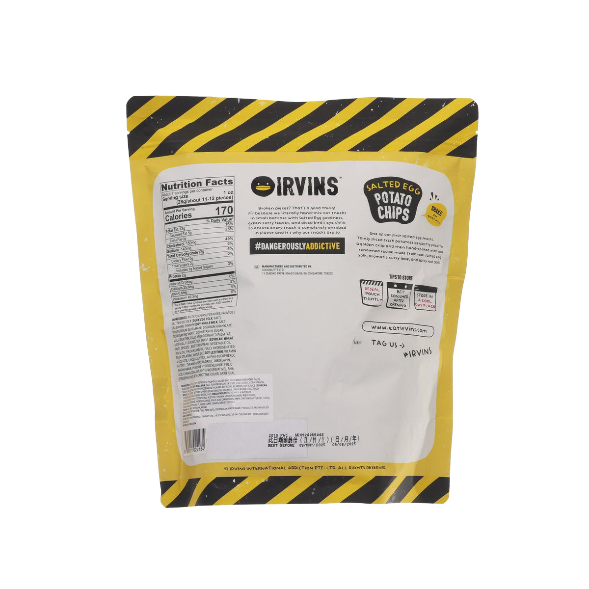 IRVINS Salted Egg Potato Chips (Large)  (180g)