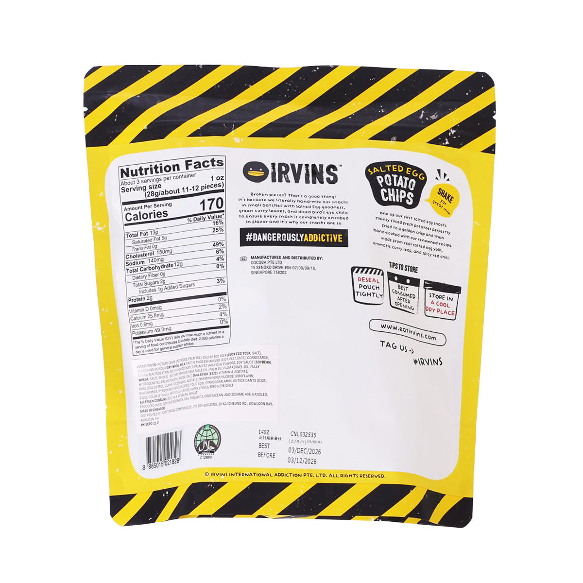 IRVINS Salted Egg Potato Chips (Small)  (80g)