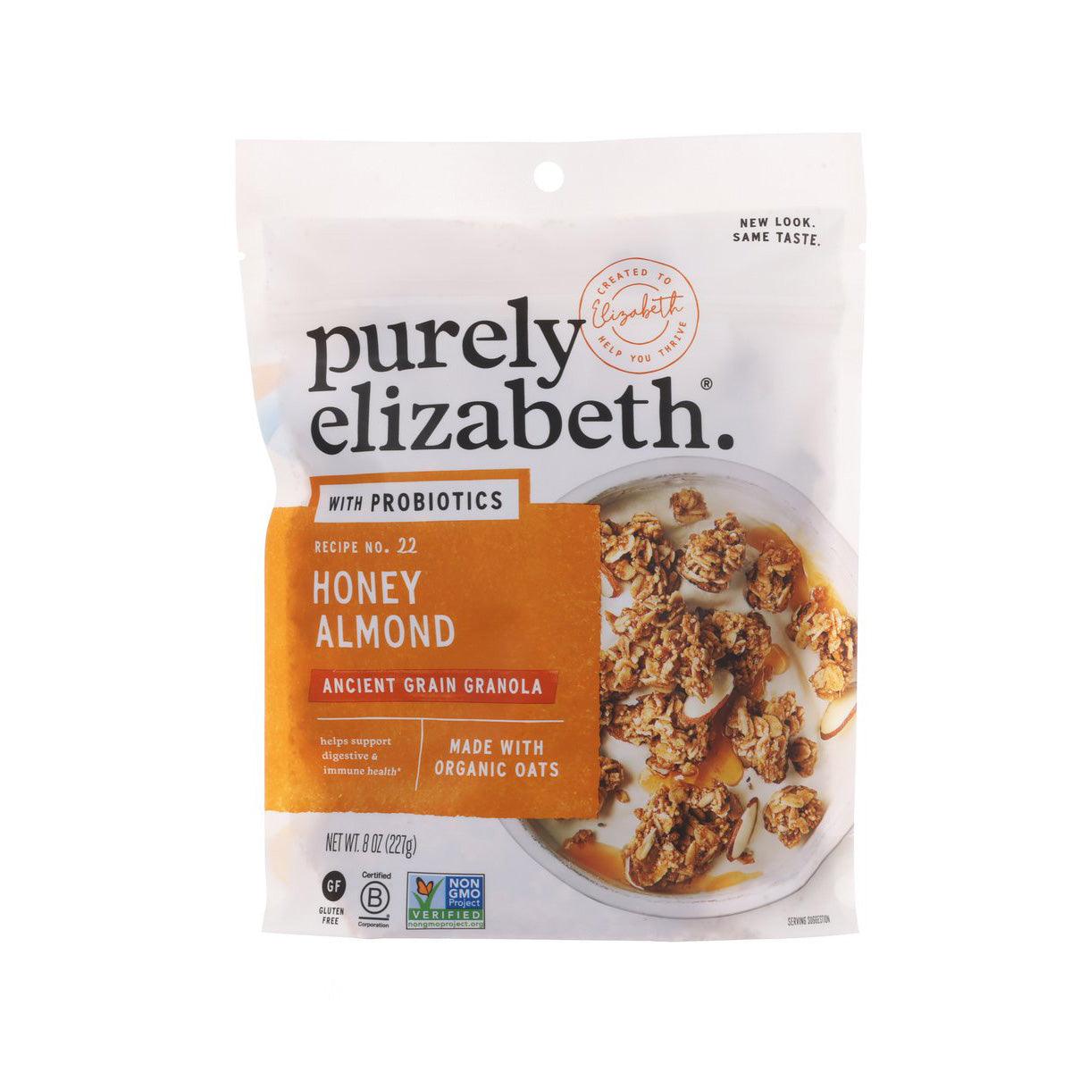 PURELYELIZABETH Gluten Free Probiotic Honey Almond Granola  (227g)