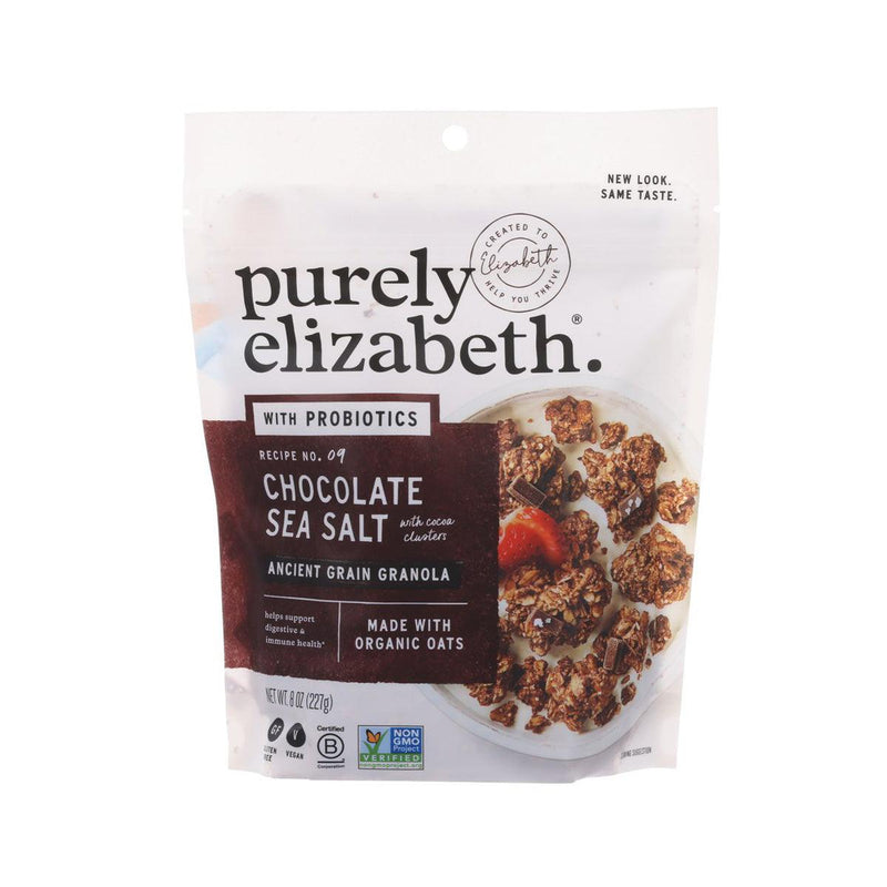 PURELYELIZABETH Gluten Free Probiotic Chocolate Sea Salt Granola  (227g)