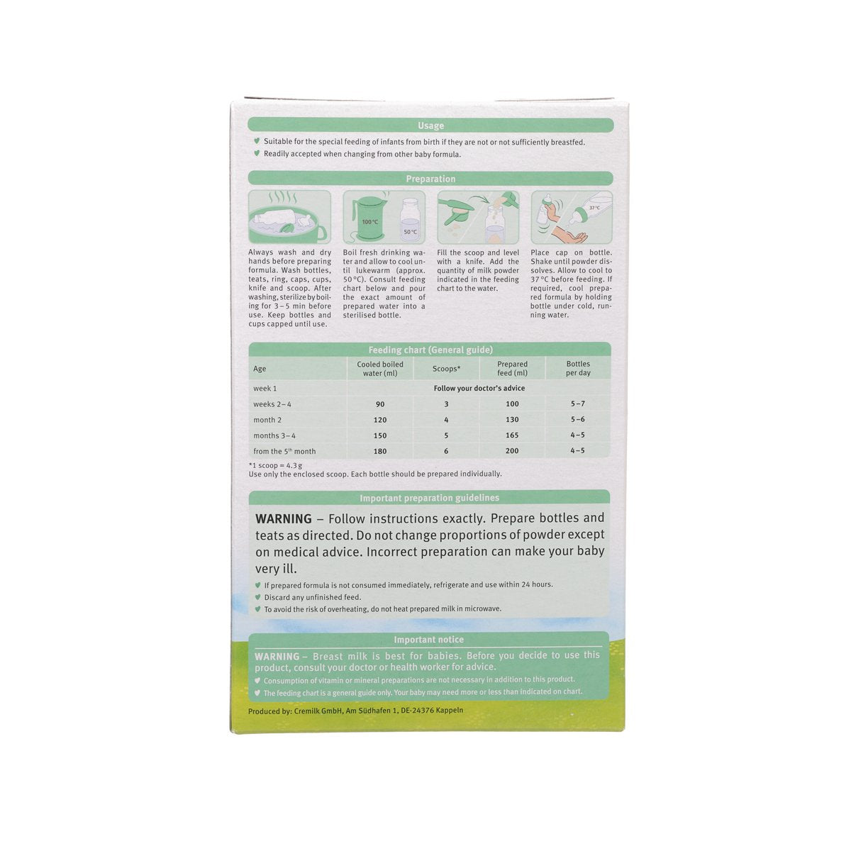 HOLLE Organic Infant Goat Milk Formula 1  (400g)