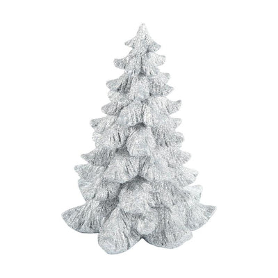 INGE Polyresin Deco Tree Silver 21cm - LOG-ON