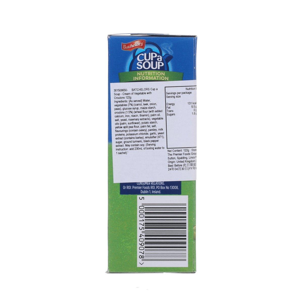 BATCHELORS Cup a Soup - Cream of Vegetable with Croutons  (122g)