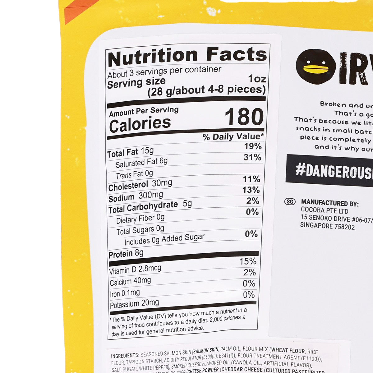 IRVINS Smoked Cheese Salmon Skin  (80g)