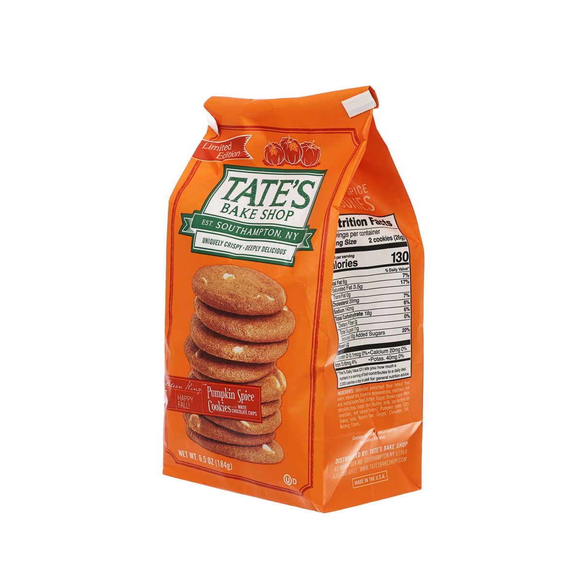 TATE'S Pumpkin Spice Cookies  (184g)