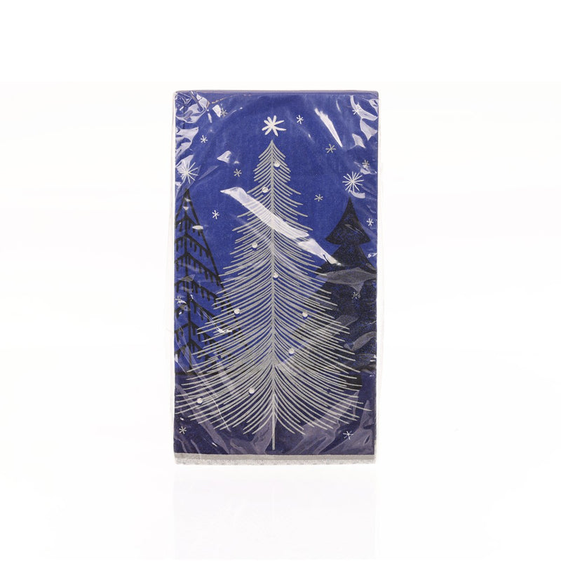 CREATIVE CONVERTING Xmas Guest Towel - Silver Snowfall  (16pcs)