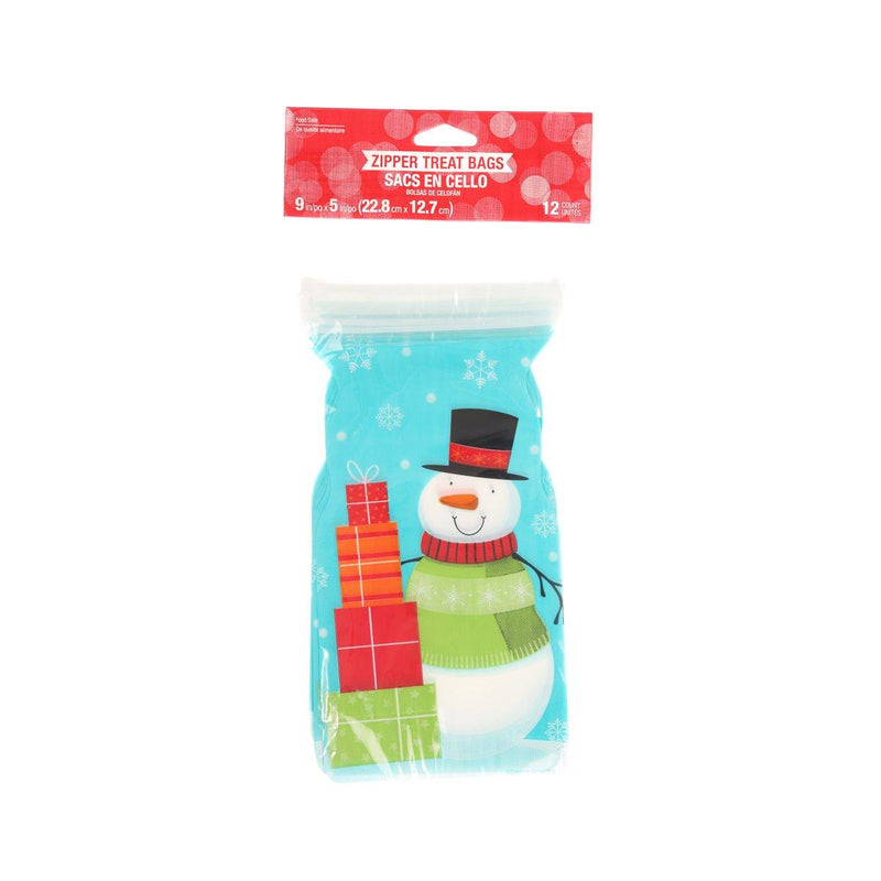 CREATIVE CONVERTING Xmas Shaped Treat Bags - Snowman  (12pcs)