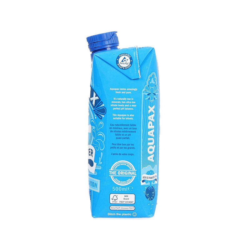 AQUAPAX Natural Spring Water [Paper Based Bottle]  (500mL)