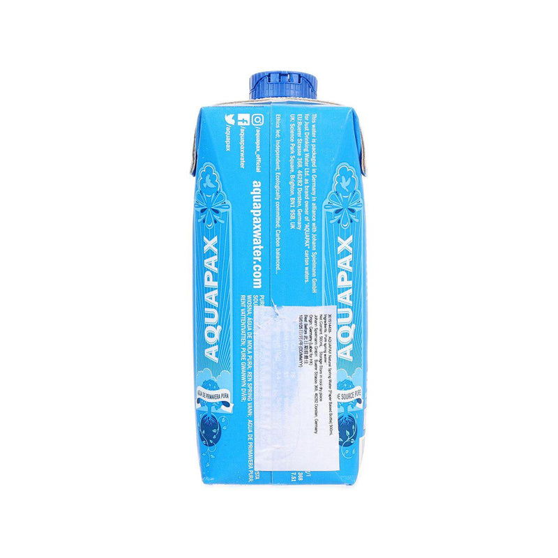 AQUAPAX Natural Spring Water [Paper Based Bottle]  (500mL)