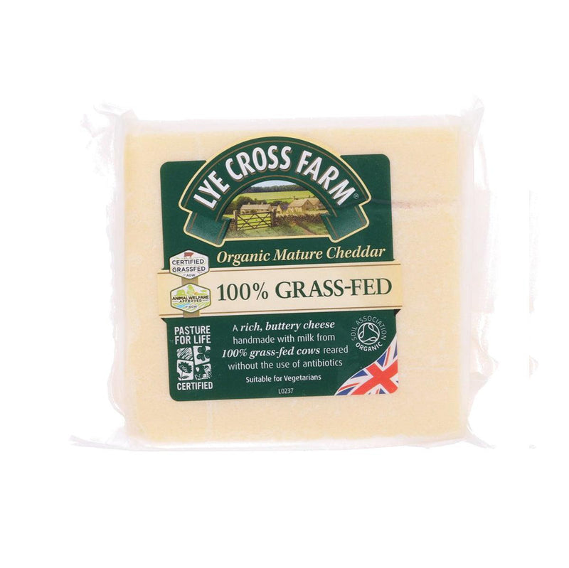 LYE CROSS FARM Organic 100% Grass-Fed Mature Cheddar Cheese  (200g)