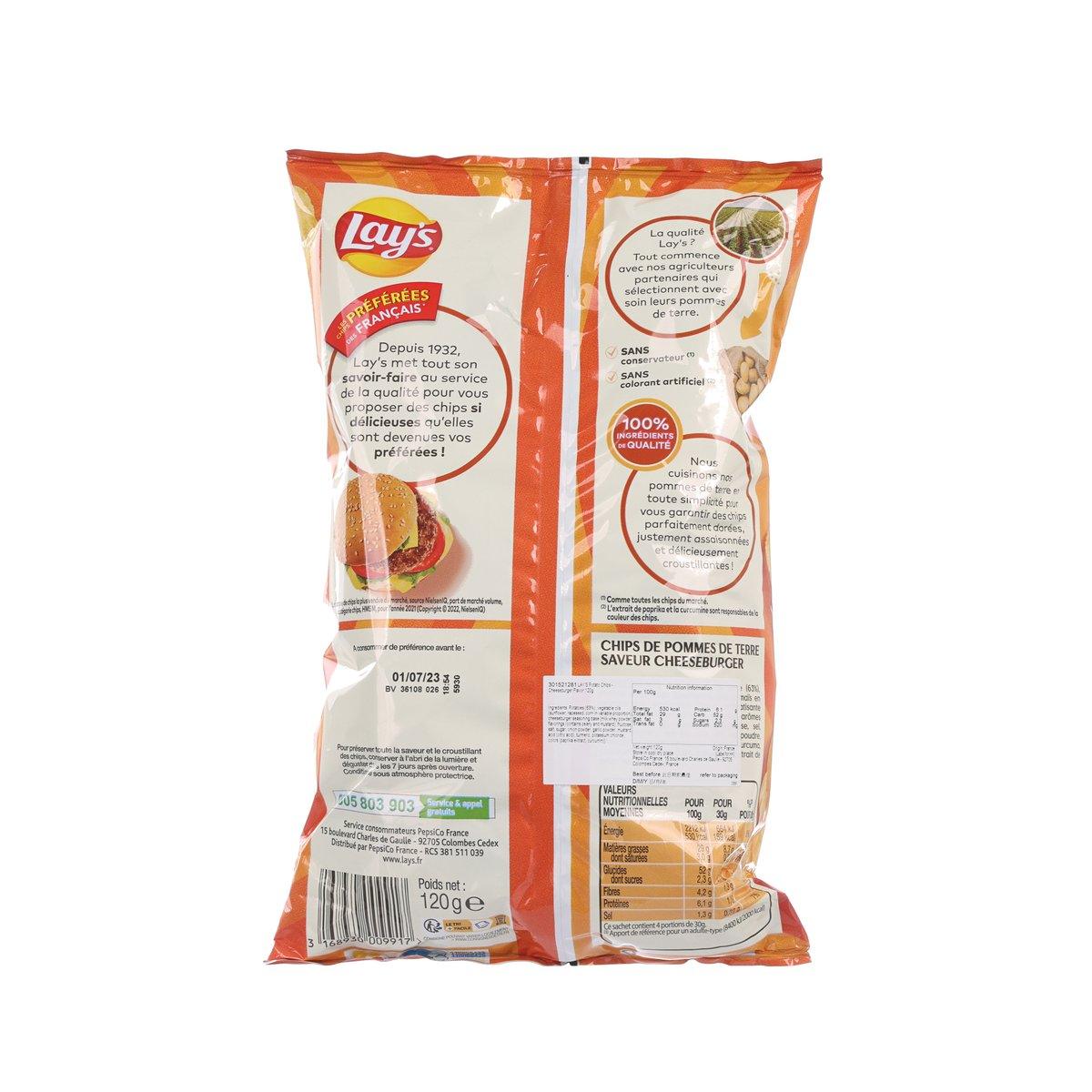 LAY'S Potato Chips - Cheeseburger Flavor  (120g)