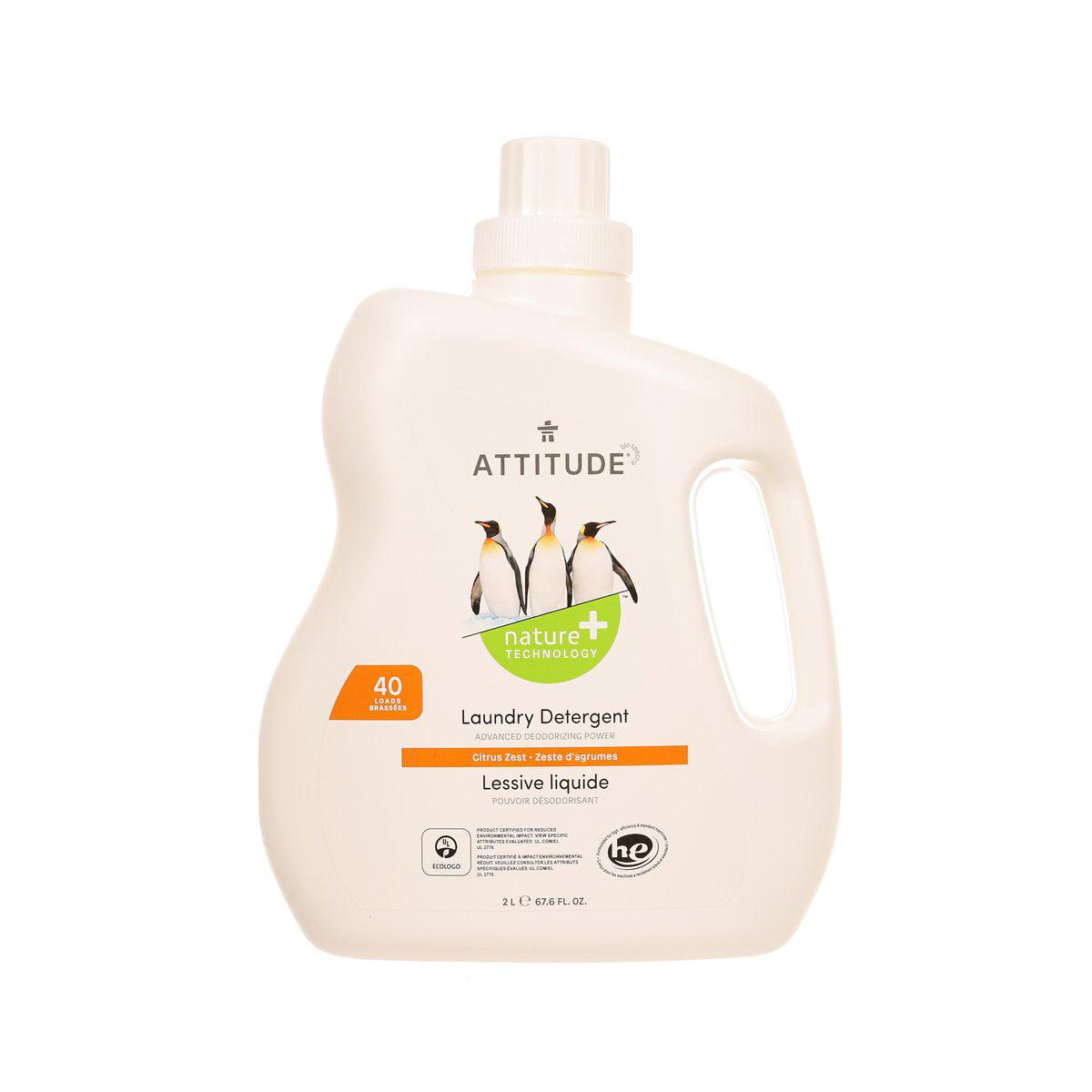 ATTITUDE Laundry Detergent - Citrus Zest - 40 Loads  (2L)