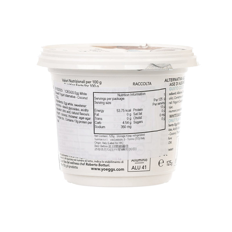 YOEGGS Egg White Based Yogurt Alternative - Coconut  (125g)