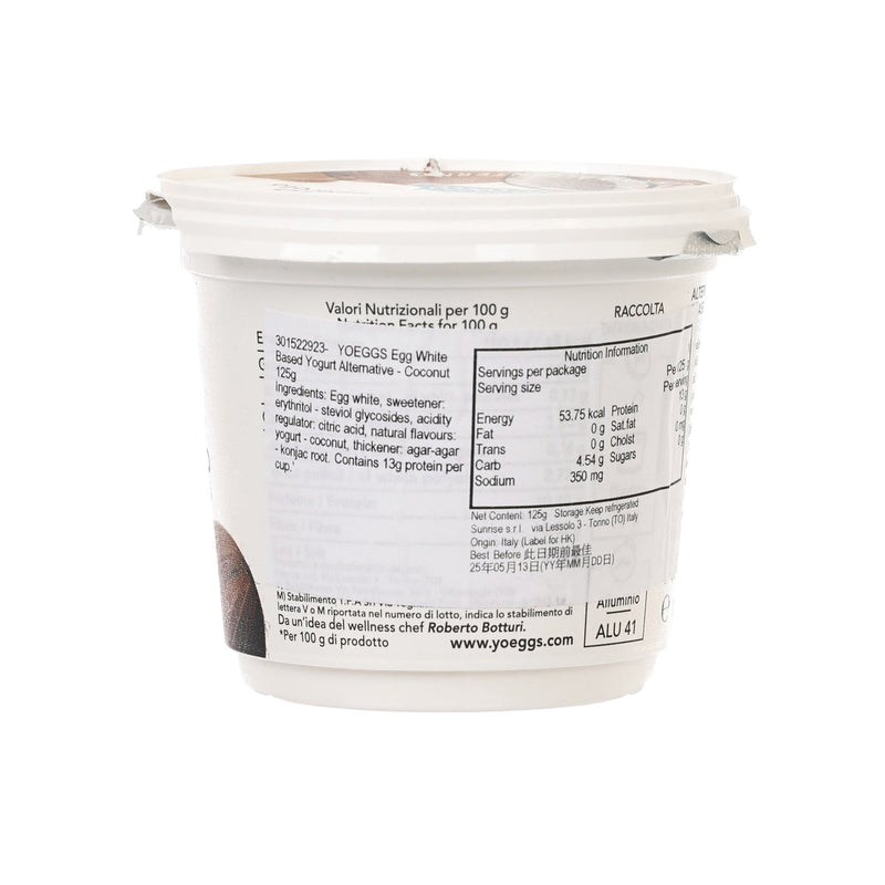 YOEGGS Egg White Based Yogurt Alternative - Coconut  (125g)