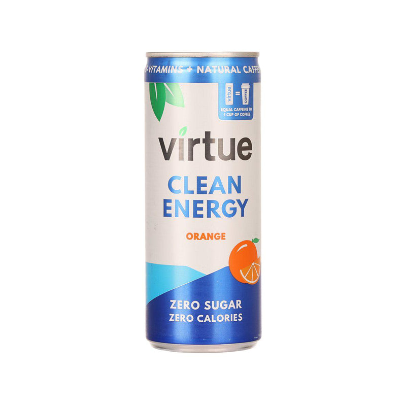 VIRTUE Clean Energy Zero Sugar Energy Drink - Orange Flavor  (250mL)