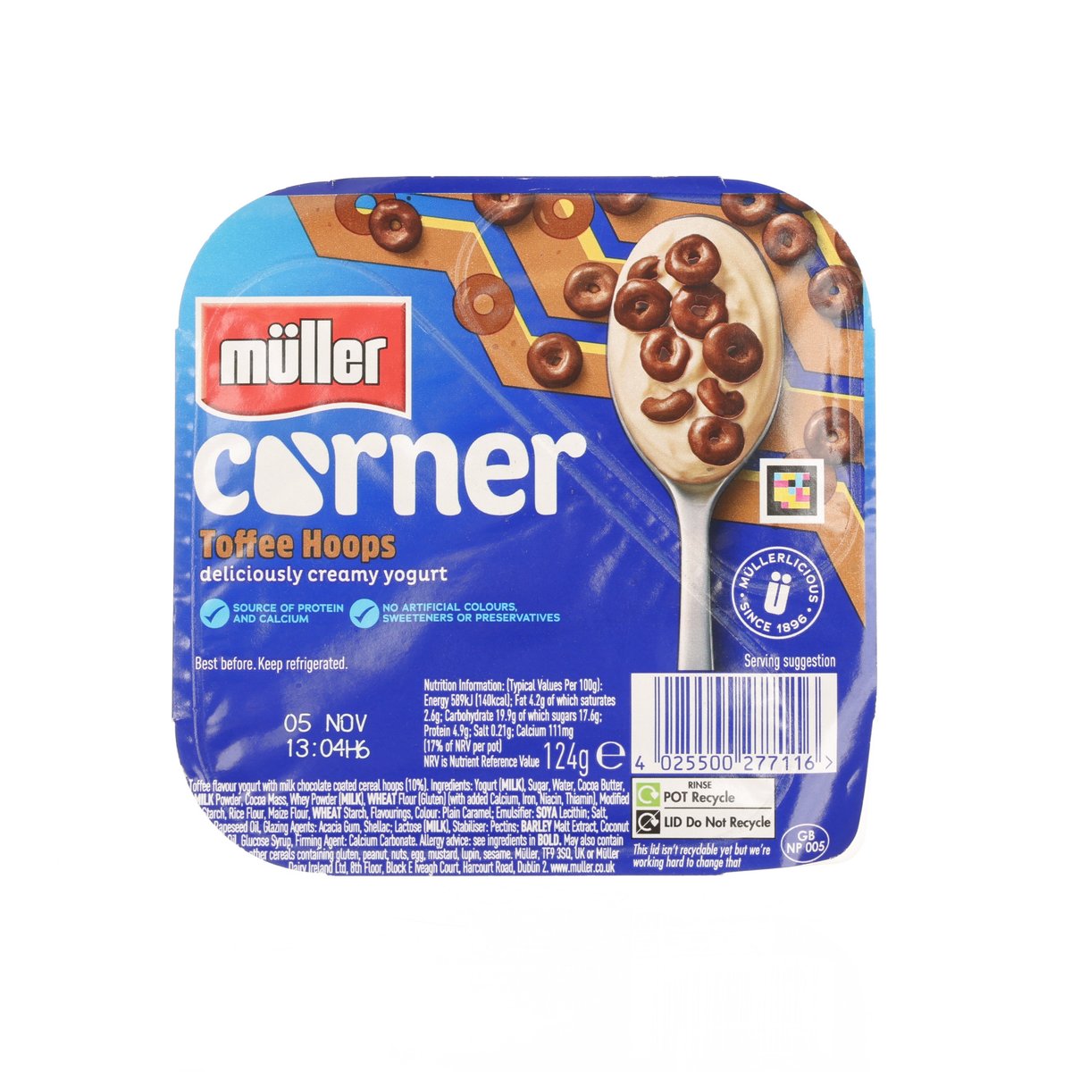 MULLER Corner拖肥味朱古力穀物圈乳酪 (124g)