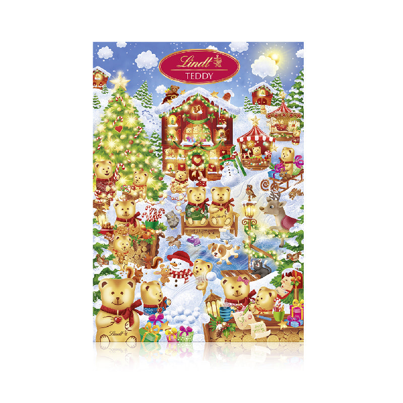 LINDT Teddy Bear Advent Calendar with Assorted Chocolates  (211g)