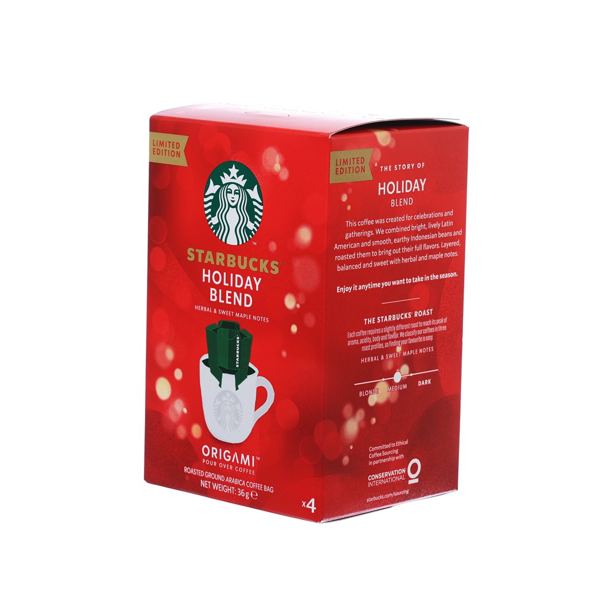 STARBUCKS Starbucks® Origami™ Holiday Blend Pour Over Coffee Bags  (36g)