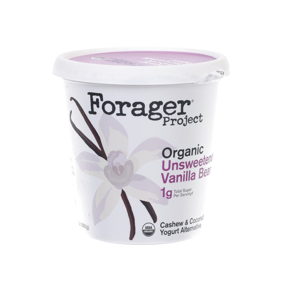 FORAGER PROJECT Organic Unsweetened Cashew & Coconut Yogurt - Vanilla Bean  (680g)