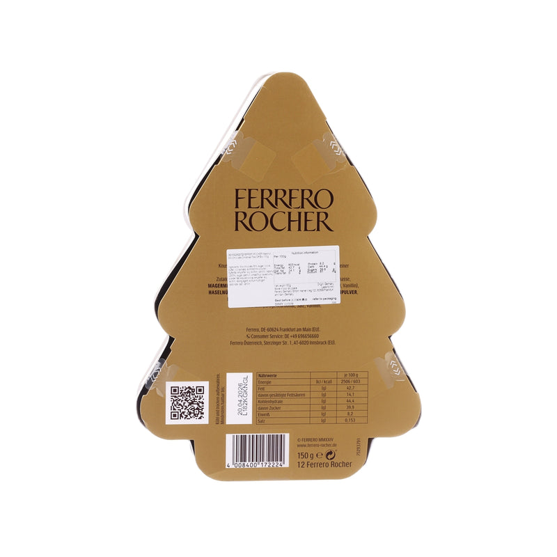 FERREROROCHER Hazelnut Milk Chocolate Christmas Tree Gift Box  (150g)