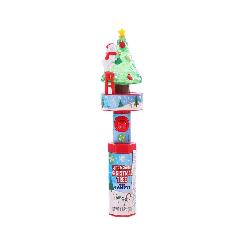 CANDYRIFIC Christmas Tree Light & Sound Wand with Assorted Fruit Flavored Candy  (15g)