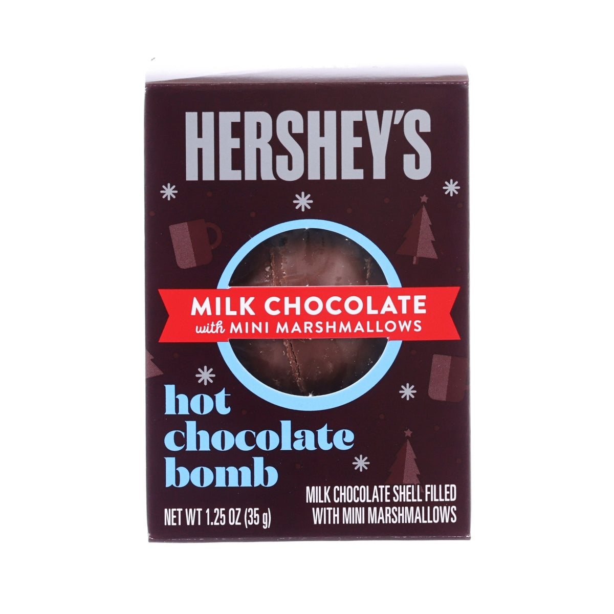 HERSHEY'S Hot Chocolate Bomb with Mini Marshmallows  (35g)
