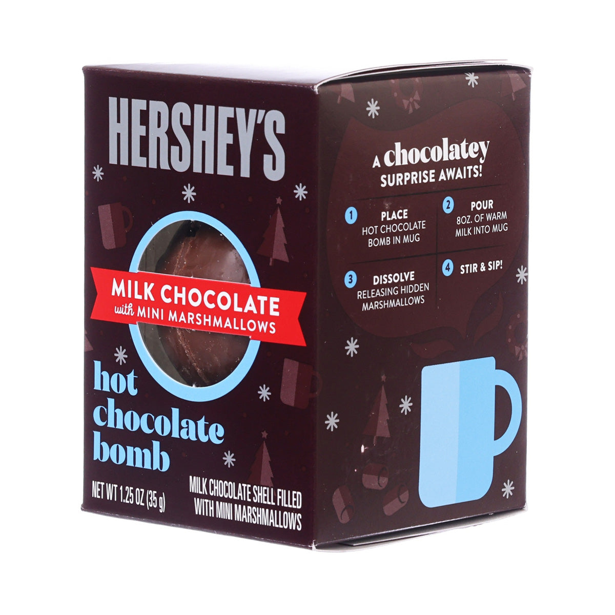 HERSHEY'S Hot Chocolate Bomb with Mini Marshmallows  (35g)