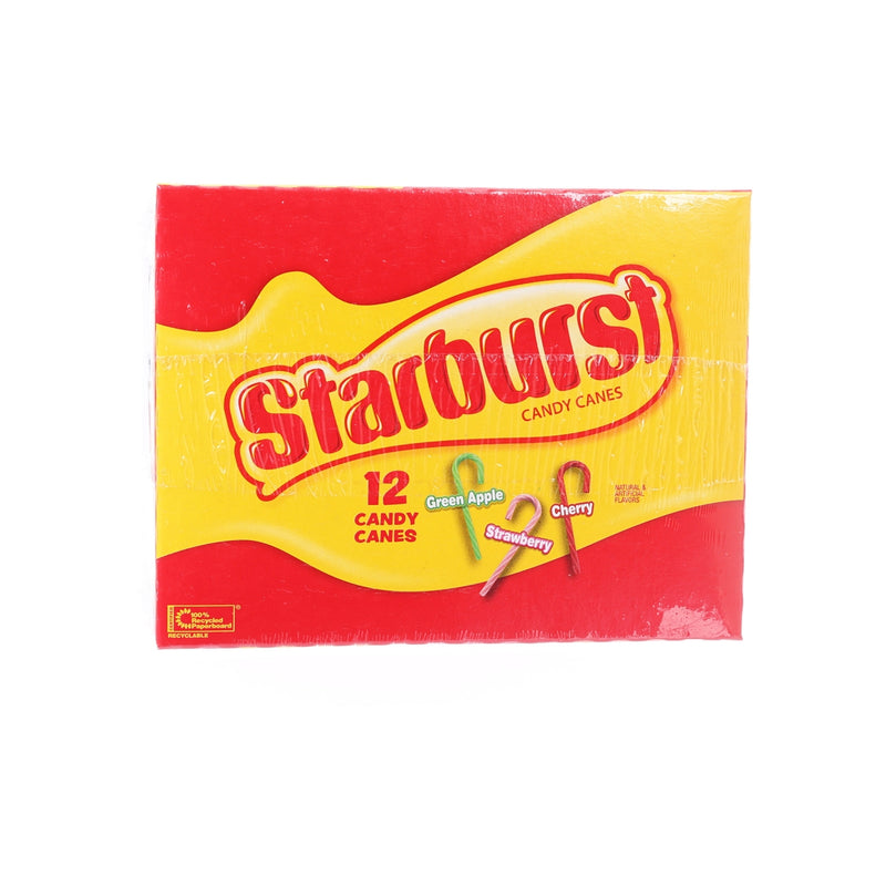 STARBURST Green Apple, Lemon, and Strawberry Candy Canes  (150g)