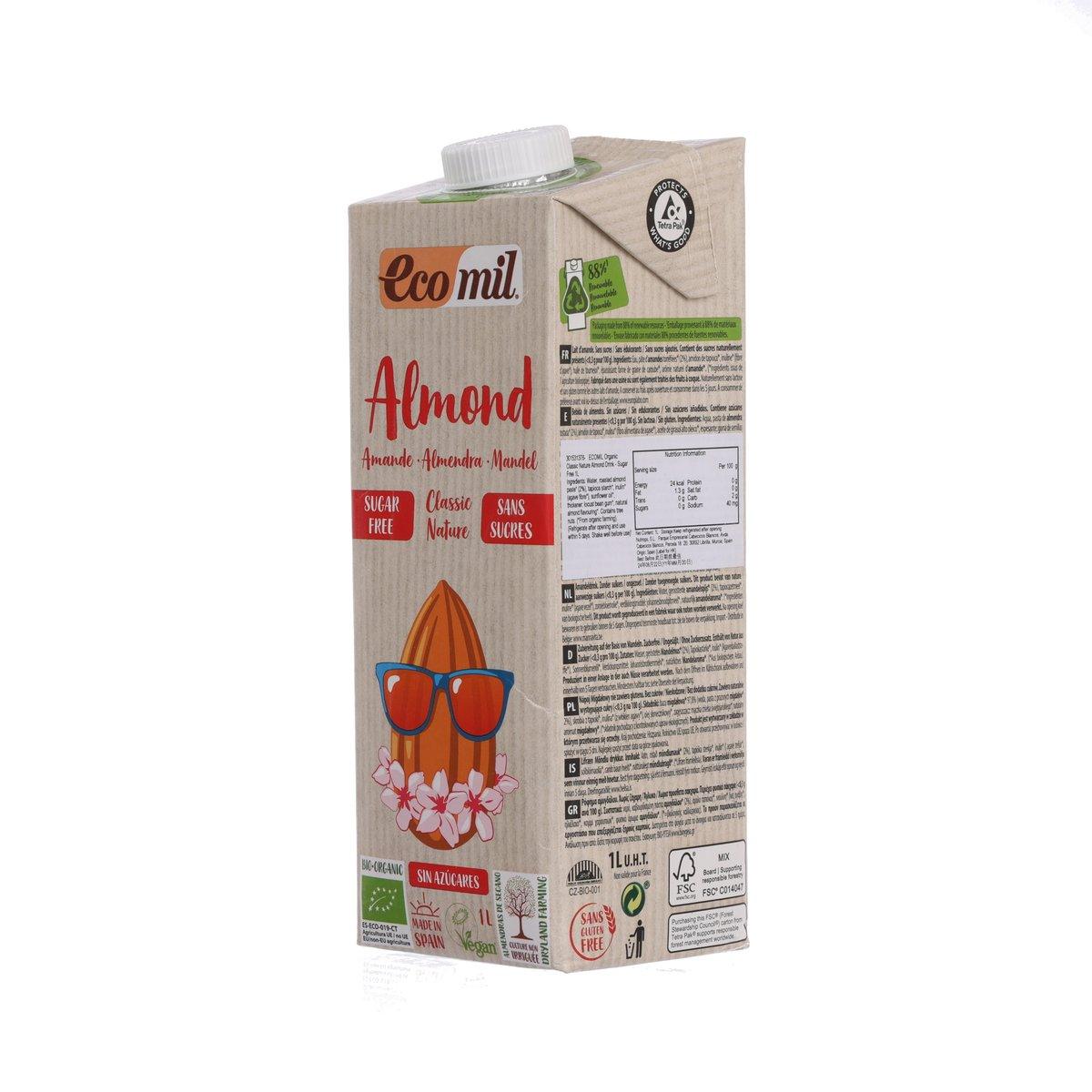 Ecomil ECOMIL Organic Classic Nature Almond Drink - Sugar Free (1L) – city ...