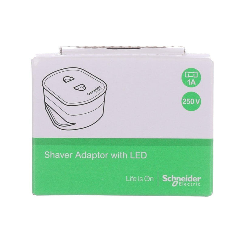 SCHNEIDER 13A Shaver Adaptor with LED 1A Fuse E13SA