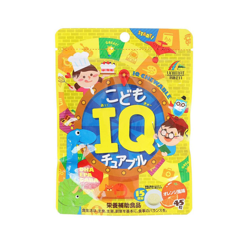 UNIMAT RIKEN IQ Chewable for Kids with DHA, EPA, GABA - Orange Flavor [From 3 years old]  (45g)