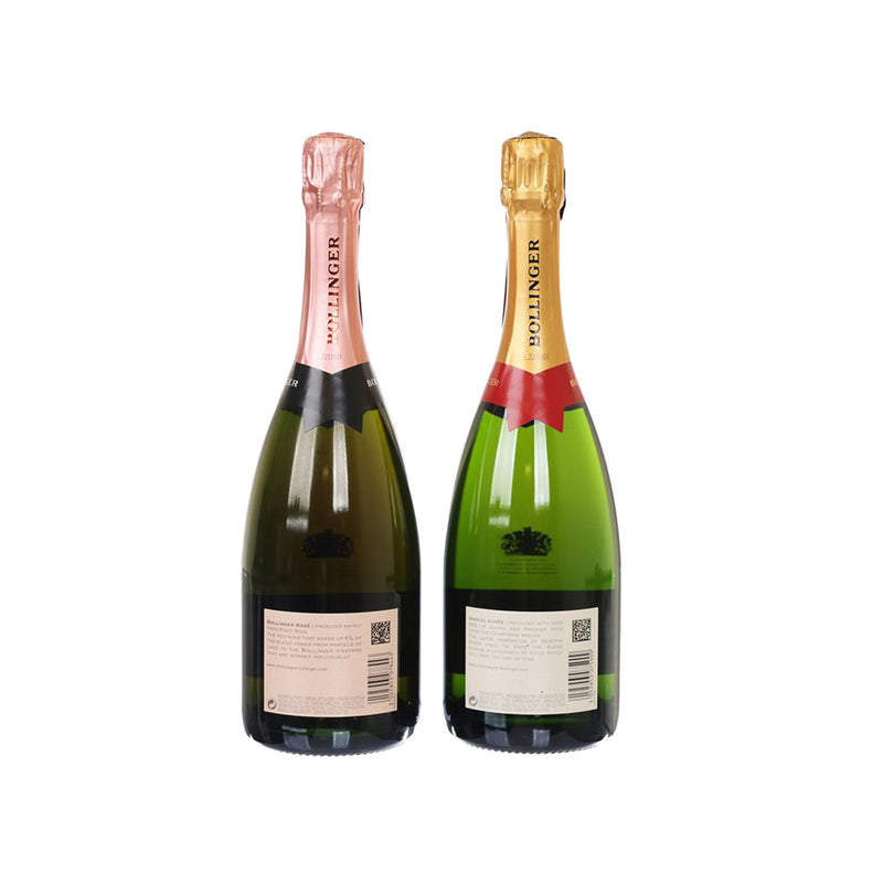 BOLLINGER Brut & Rose Gift Set NV (750mL)