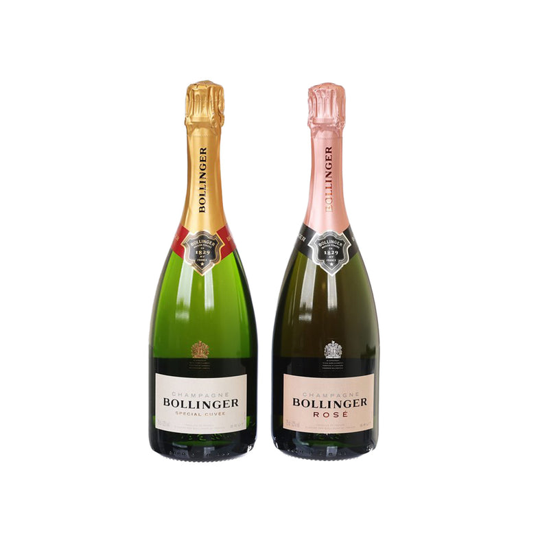 BOLLINGER Brut & Rose Gift Set NV (750mL)