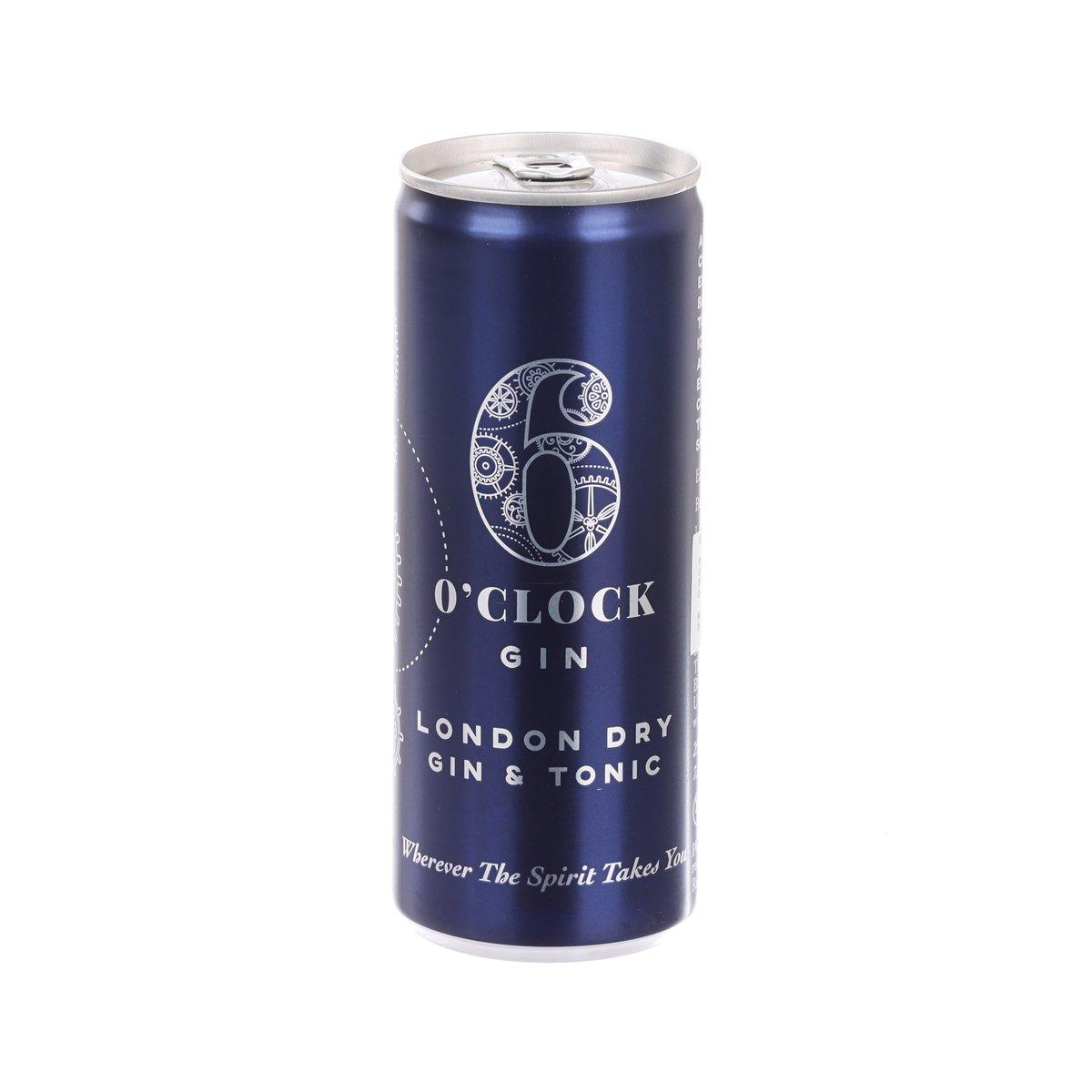 6 O'CLOCK GIN 倫敦乾琴通寧 (酒精濃度7.0%) [罐裝] (250mL)