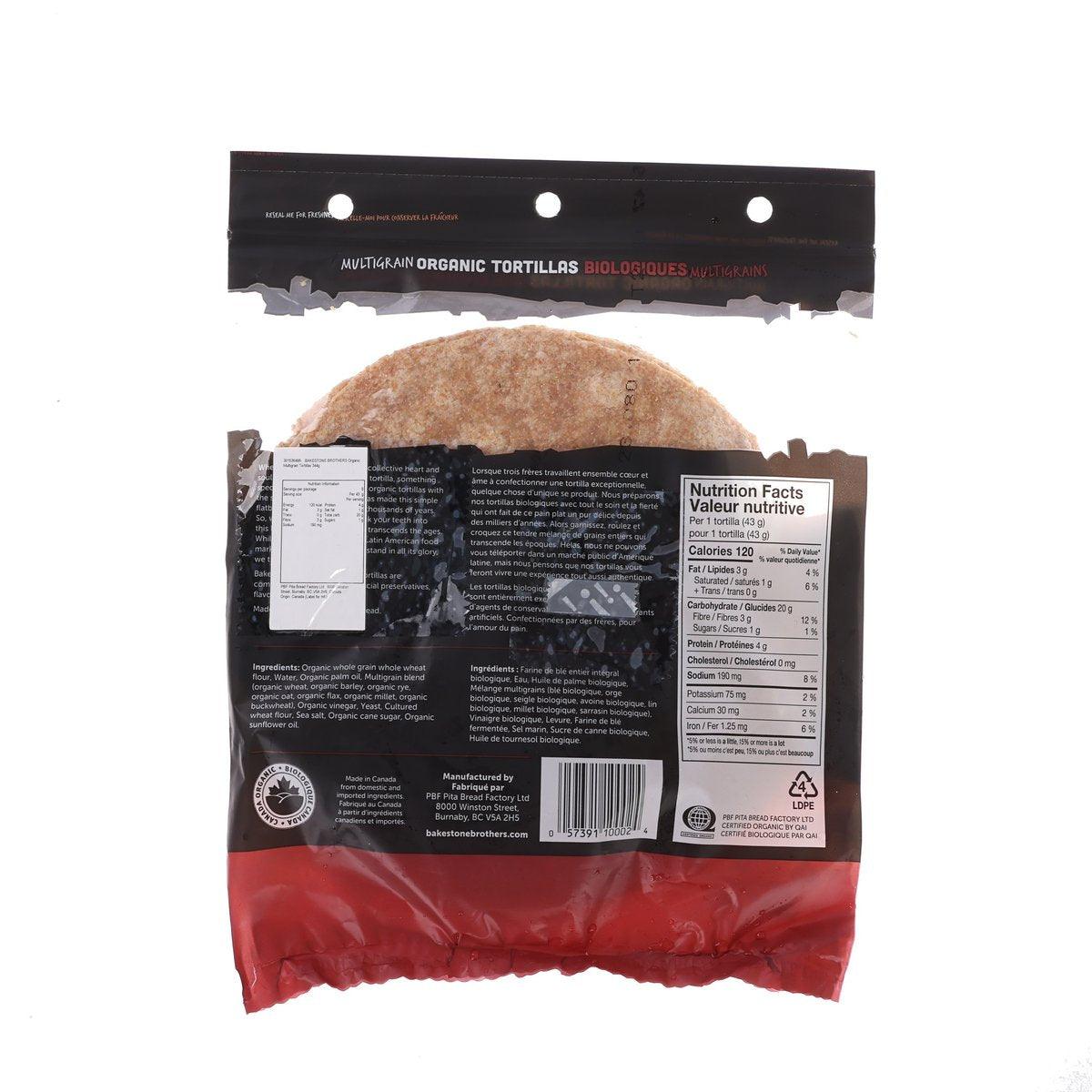 BAKESTONE BROTHERS Organic Multigrain Tortillas  (344g)