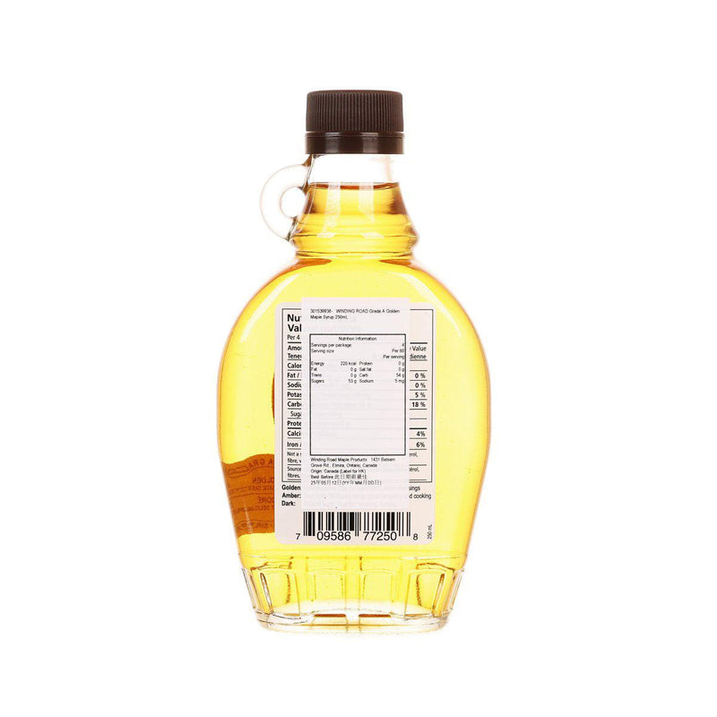 WINDING ROAD Grade A Golden Maple Syrup  (250mL)