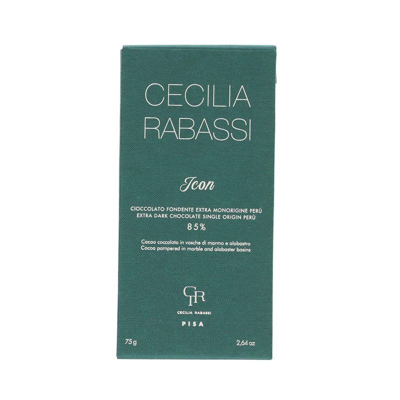 CECILIA TESSIERI RABASSI Icon - Single Origin Peru 85% Extra Dark Chocolate Bar  (75g)