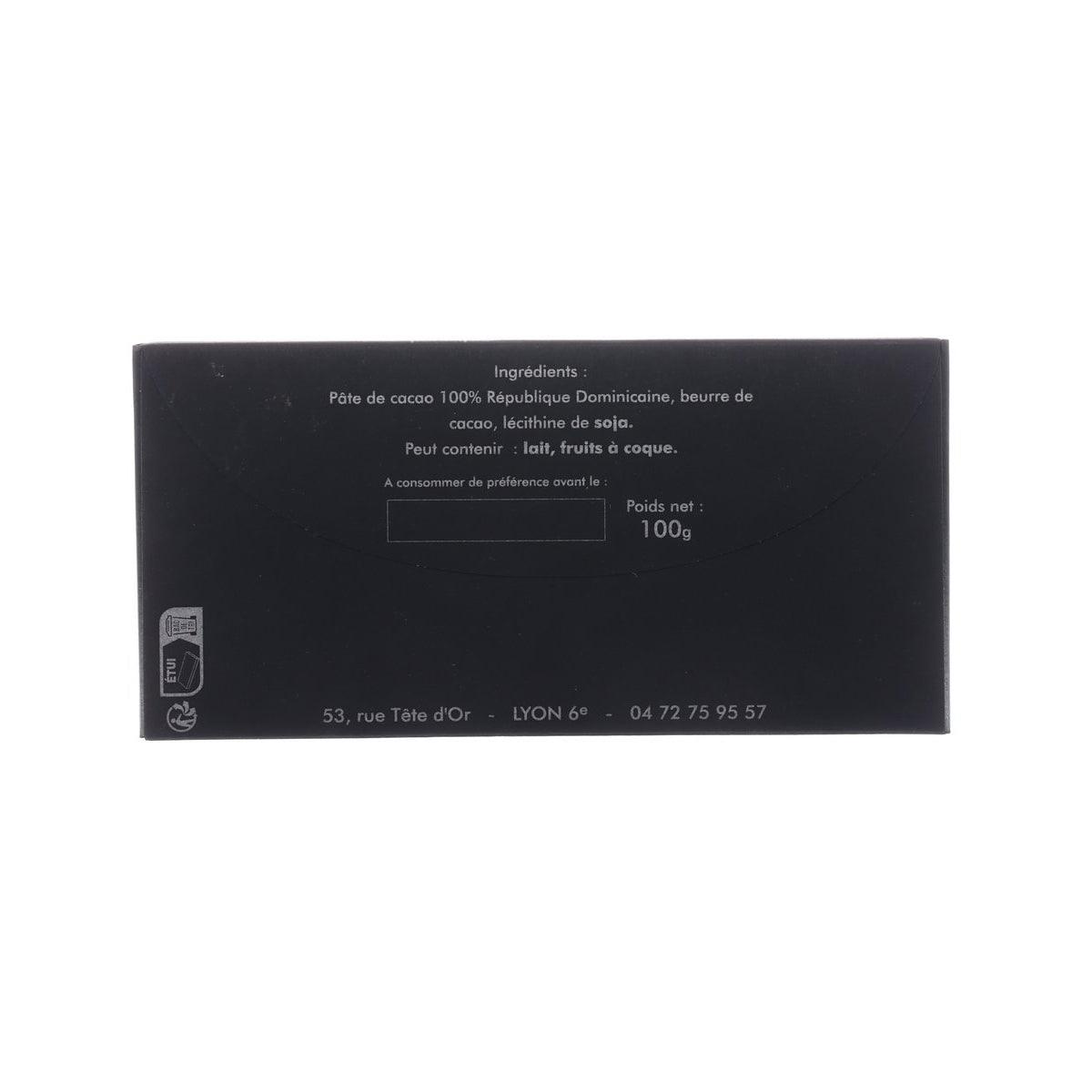 FLORENT THEVENON Single Origin Chocolate Bar - Dominican Republic 100%  (100g)