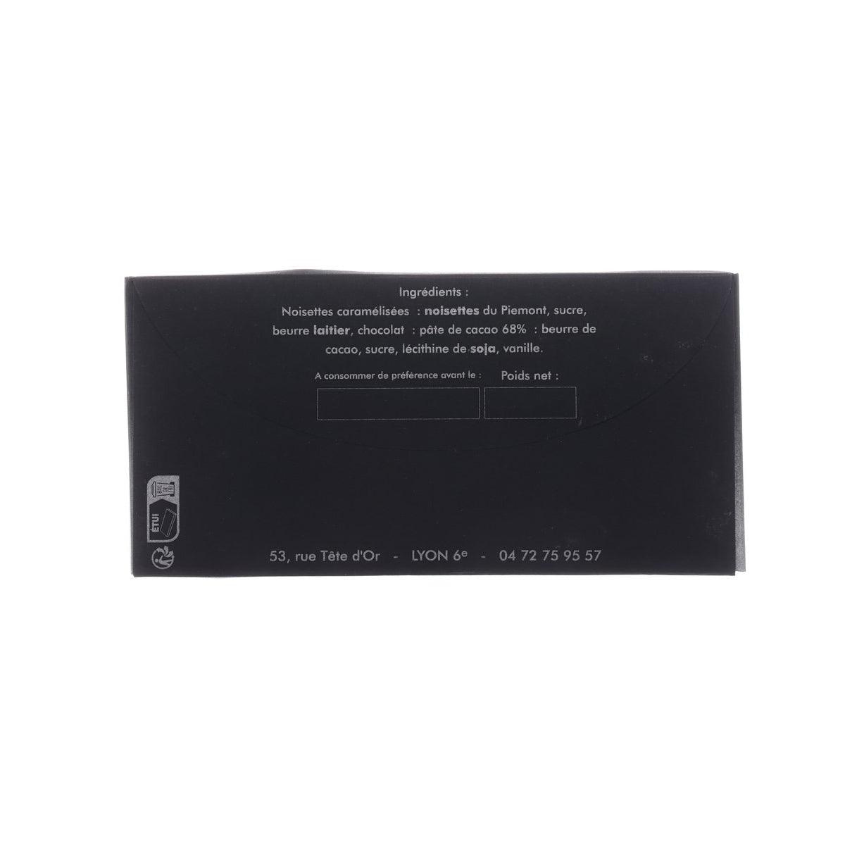 FLORENT THEVENON Gourmet Chocolate Bar - 68% Caramelized Piedmont Hazelnut  (100g)