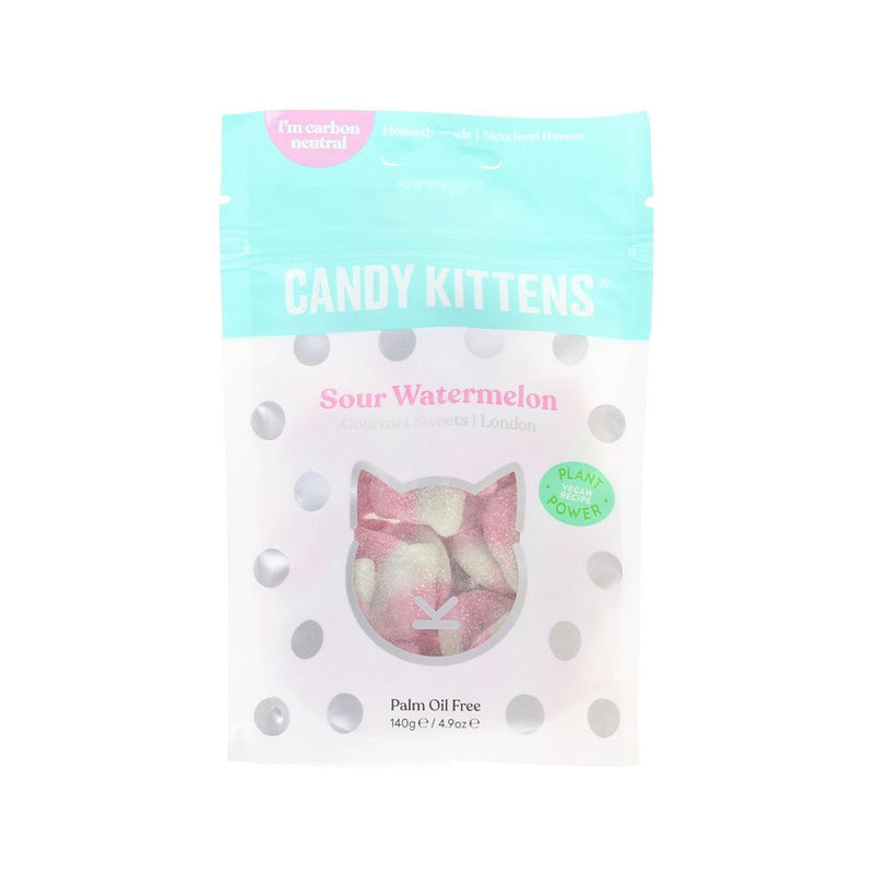 CANDY KITTENS Vegan Kittens Shaped Gummy - Sour Watermelon  (140g)