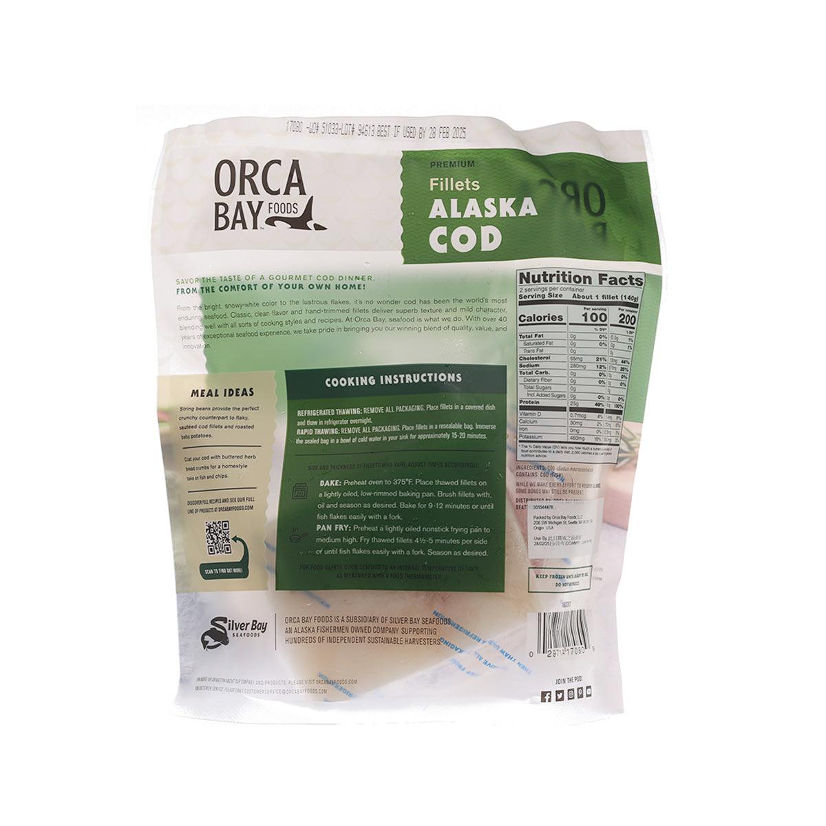 ORCA BAY FOODS 美國急凍阿拉斯加鱈魚柳 (284g)
