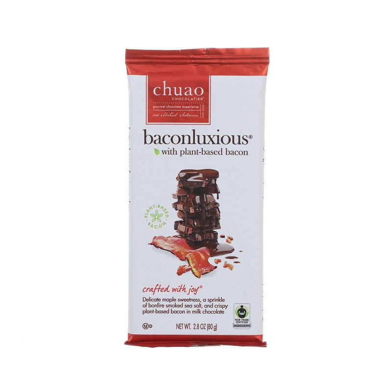 CHUAO CHOCOLATIER Milk Chocolate Bar - Baconluxious® Plant-Based Bacon  (80g)