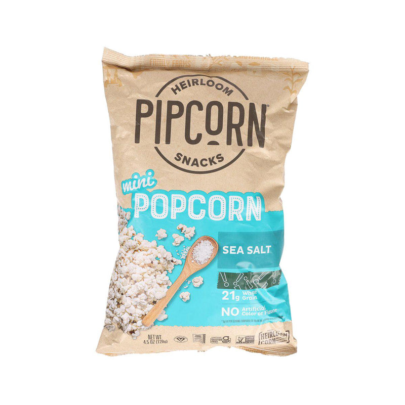 PIPCORN Mini Popcorn - Sea Salt  (128g)