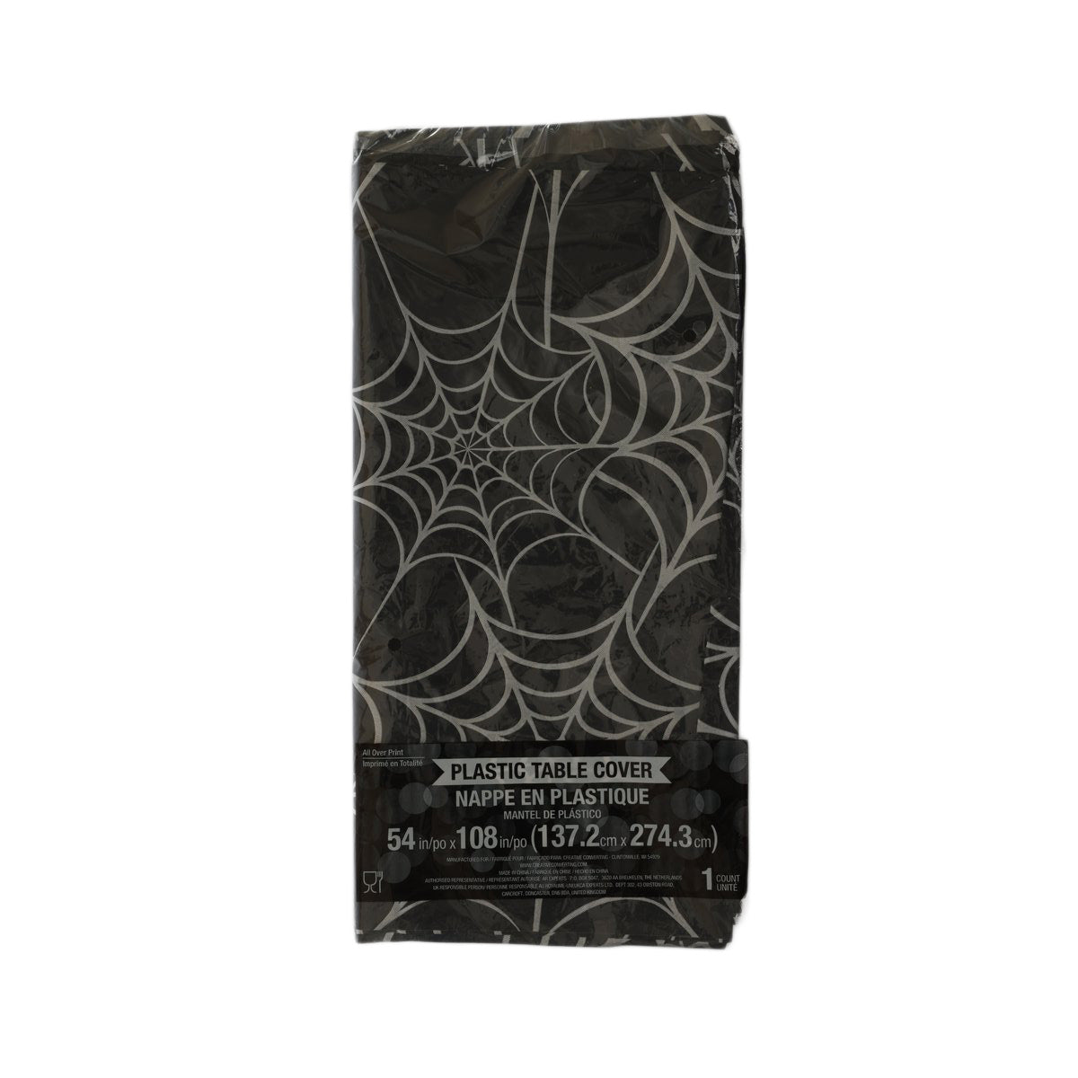 CREATIVE CONVERTING Halloween Tablecover - Wicked Webs  (8pcs)