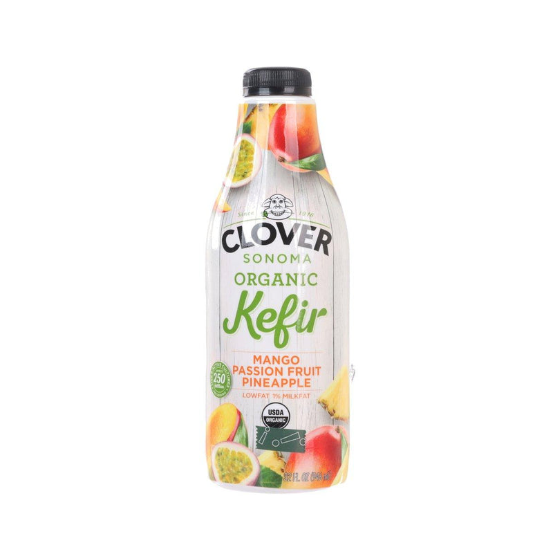 CLOVER Organic Kefir - Mango, Passion Fruit, Pineapple  (946mL)