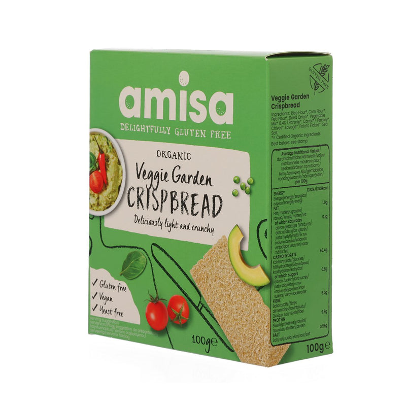 AMISA Organic Gluten Free Veggie Garden Crispbread  (100g)